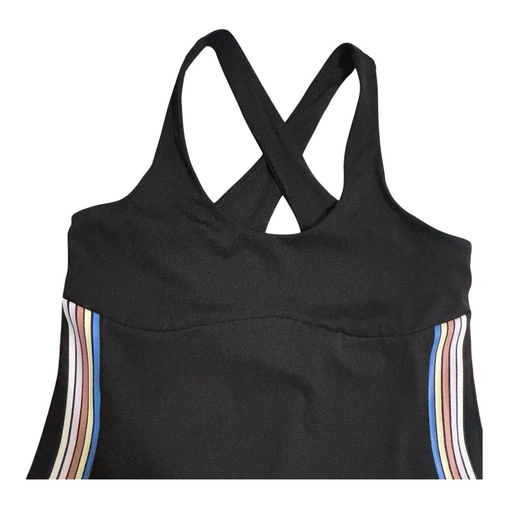 Spiritual Gangster Black Mini Dress with Striped Detail - Picture 5 of 10